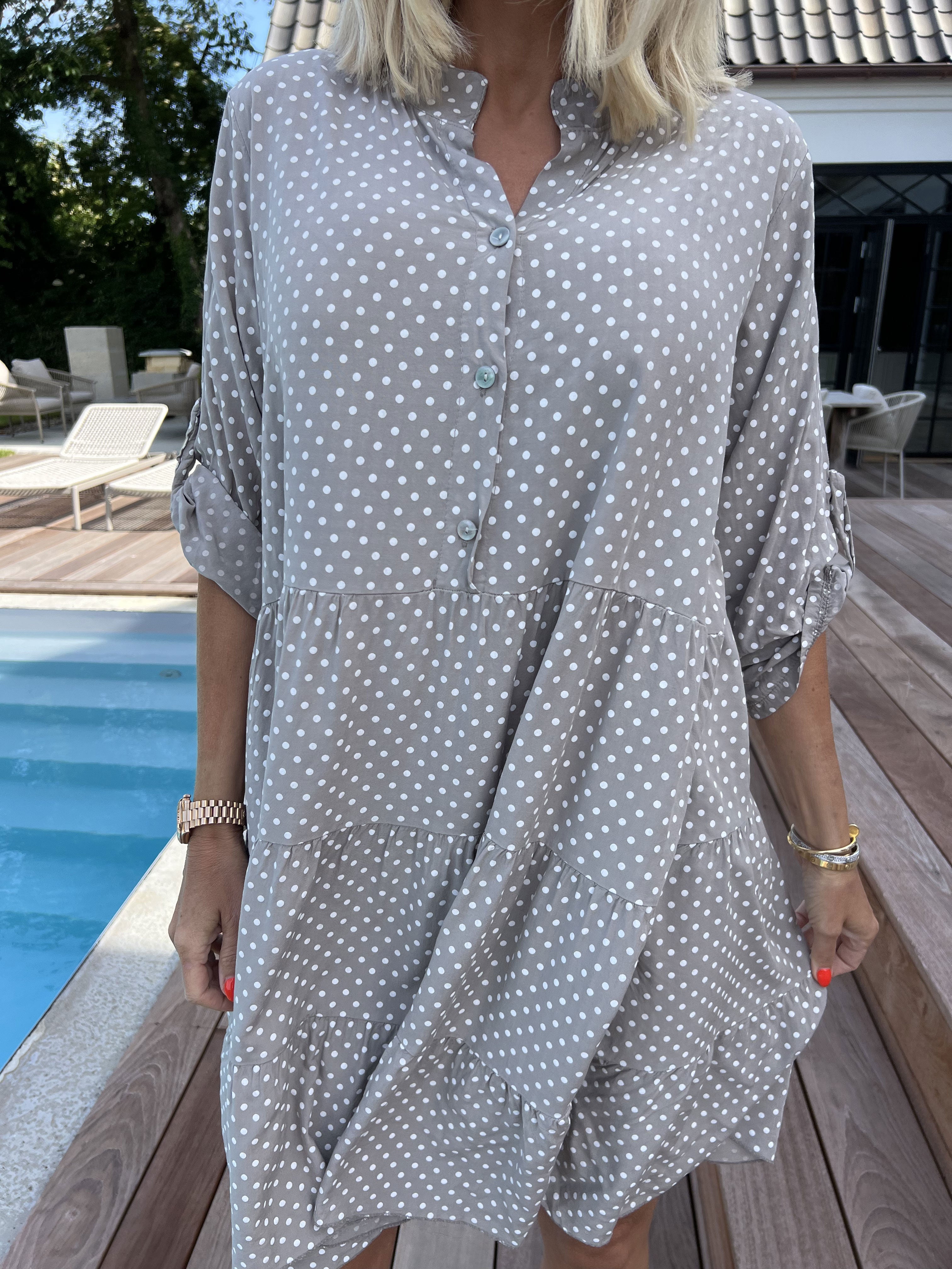 Dotti Short - Kort kjole med lag på lag look i viskose